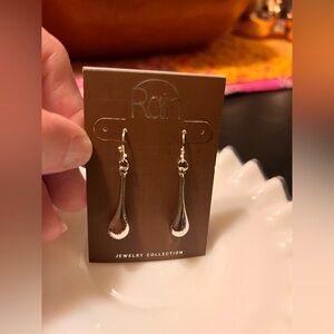 Rain Silver Teardrop Dangle Earrings